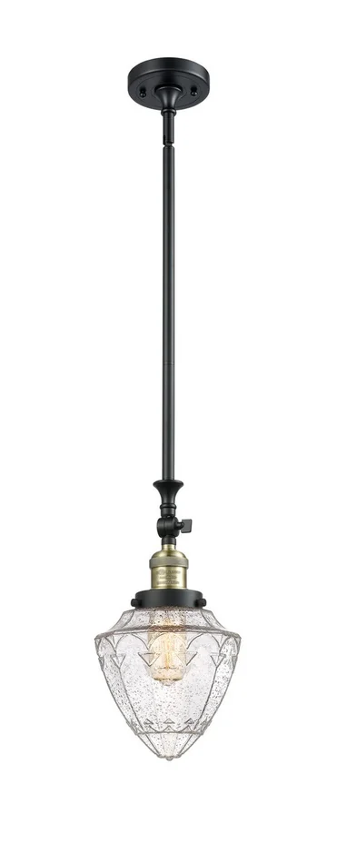 Franklin Restoration One Light Mini Pendant in Black Antique Brass (405|206-BAB-G664-7)