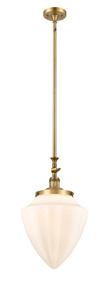 Franklin Restoration One Light Mini Pendant in Brushed Brass (405|206-BB-G661-12)