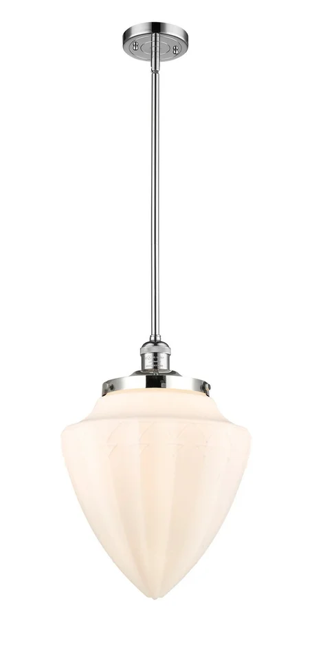Franklin Restoration One Light Mini Pendant in Polished Chrome (405|201S-PC-G661-12)