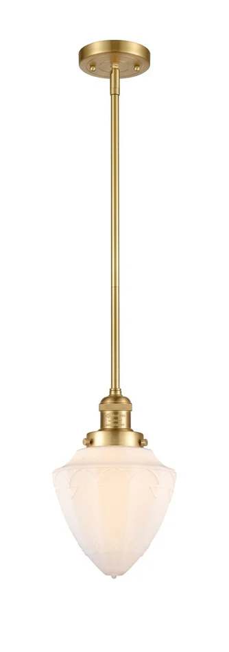 Franklin Restoration One Light Mini Pendant in Satin Gold (405|201S-SG-G661-7)