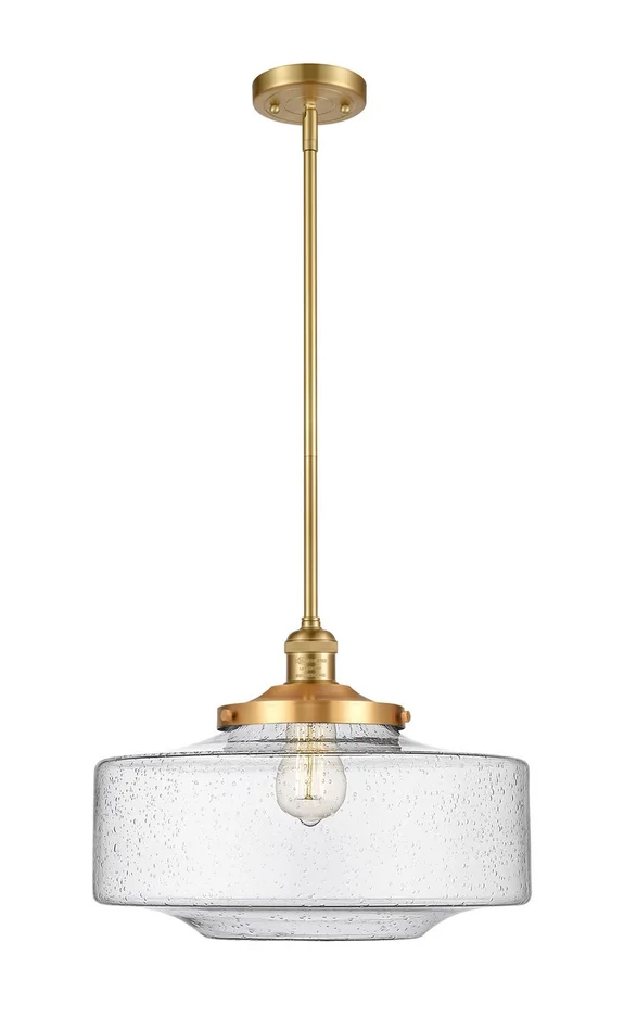 Franklin Restoration One Light Mini Pendant in Satin Gold (405|201S-SG-G694-16)