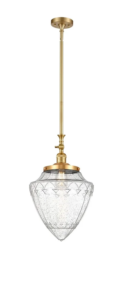 Franklin Restoration One Light Mini Pendant in Satin Gold (405|206-SG-G664-12)