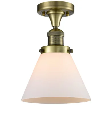 Franklin Restoration One Light Semi-Flush Mount in Antique Brass (405|517-1CH-AB-G41)