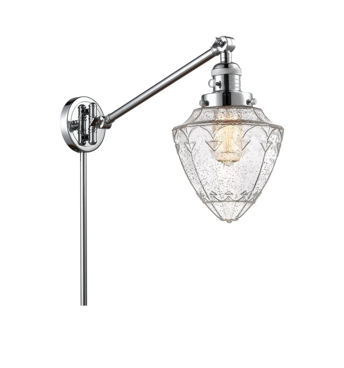 Franklin Restoration One Light Swing Arm Lamp in Polished Chrome (405|237-PC-G664-7)
