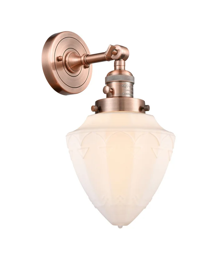 Franklin Restoration One Light Wall Sconce in Antique Copper (405|203SW-AC-G661-7)
