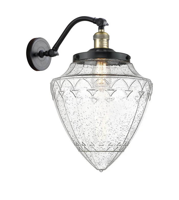 Franklin Restoration One Light Wall Sconce in Black Antique Brass (405|515-1W-BAB-G664-12)