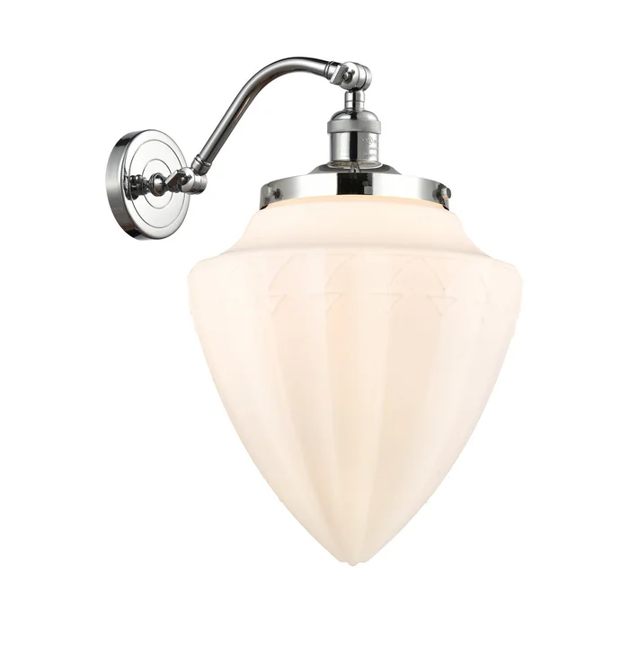 Franklin Restoration One Light Wall Sconce in Polished Chrome (405|515-1W-PC-G661-12)