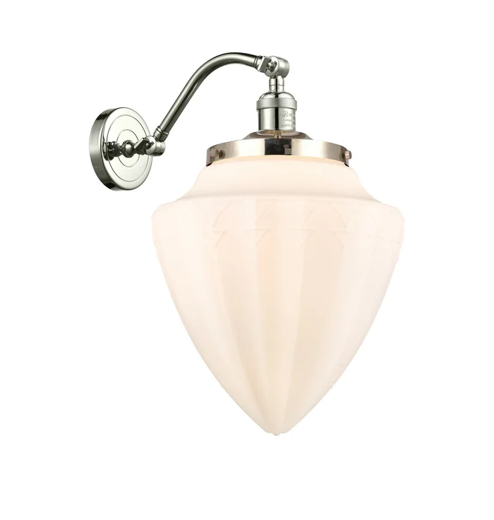 Franklin Restoration One Light Wall Sconce in Polished Nickel (405|515-1W-PN-G661-12)