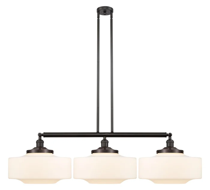 Franklin Restoration Three Light Island Pendant in Oil Rubbed Bronze (405|213-OB-G694-16)