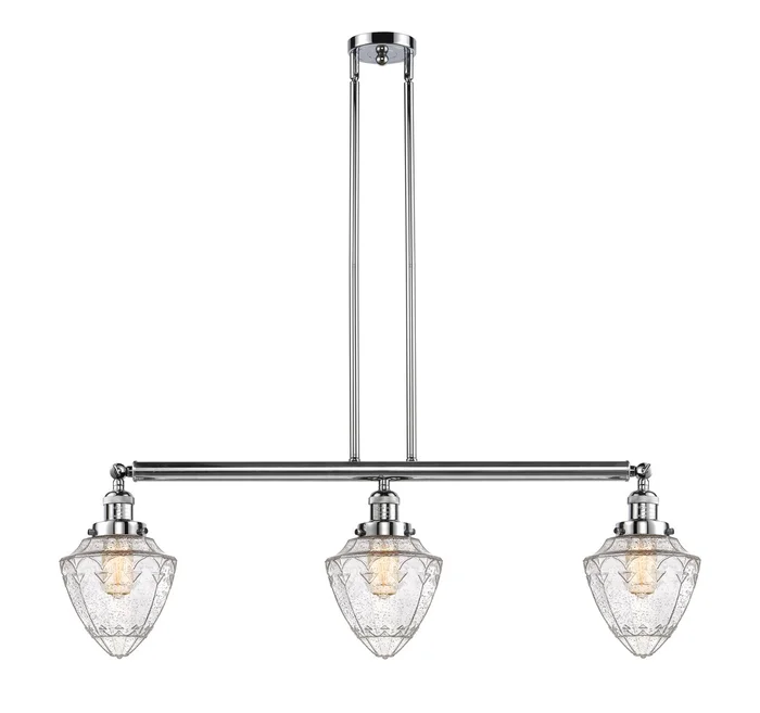 Franklin Restoration Three Light Island Pendant in Polished Chrome (405|213-PC-G664-7)