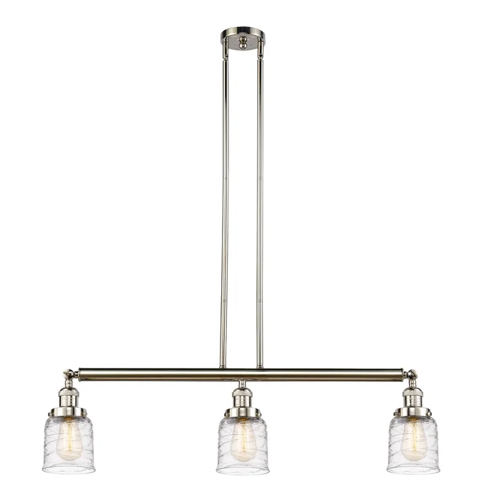 Franklin Restoration Three Light Island Pendant in Polished Nickel (405|213-PN-G513)