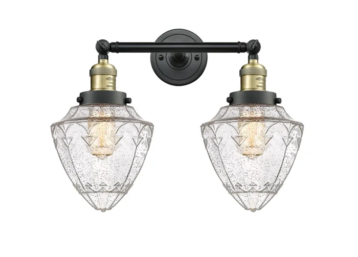 Franklin Restoration Two Light Bath Vanity in Black Antique Brass (405|208-BAB-G664-7)