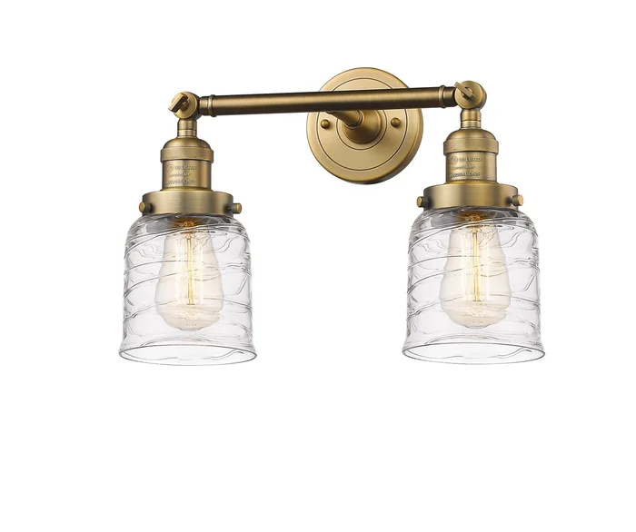 Franklin Restoration Two Light Bath Vanity in Brushed Brass (405|208-BB-G513)