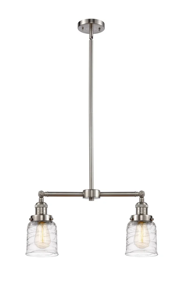 Franklin Restoration Two Light Island Pendant in Brushed Satin Nickel (405|209-SN-G513)