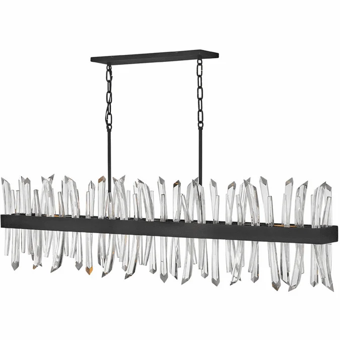Fredrick Ramond FR30909BLK Revel Modern Black Island Lighting