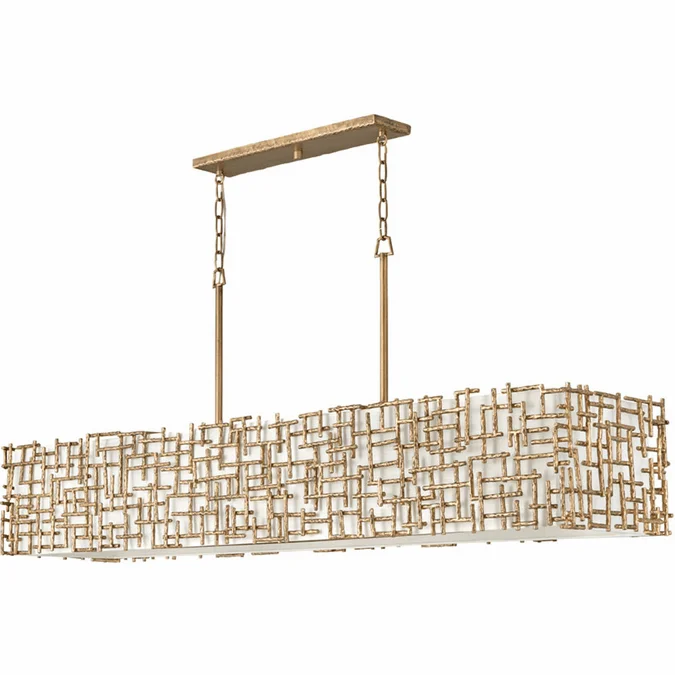 Fredrick Ramond FR33109BNG Farrah Modern Burnished Gold Island Light Fixture