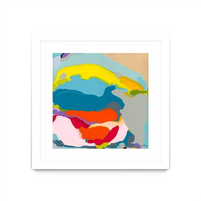 Free Falling Matted and Framed White 30×30 Wall Art|uvre dart murale encadre blanche et mate Free Falling 30×30