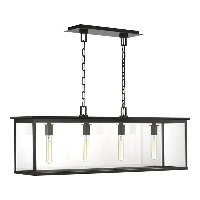 Freeport Four Light Outdoor Linear Chandelier