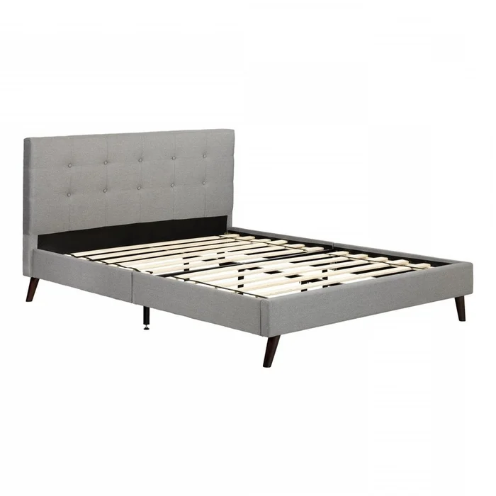 Fusion Full Complete Upholstered Bed – Soft Grey | Fusion Lit complet rembourr Double – Gris clair | D83GS8K3