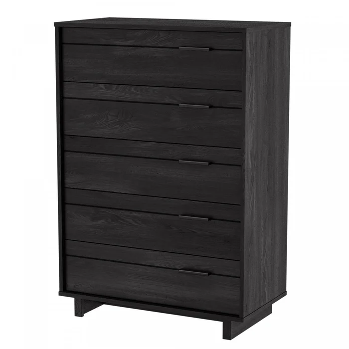 Fynn 5-Drawer Chest – Grey Oak | Fynn Commode 5 Tiroirs – Chne gris | D83G8NH7