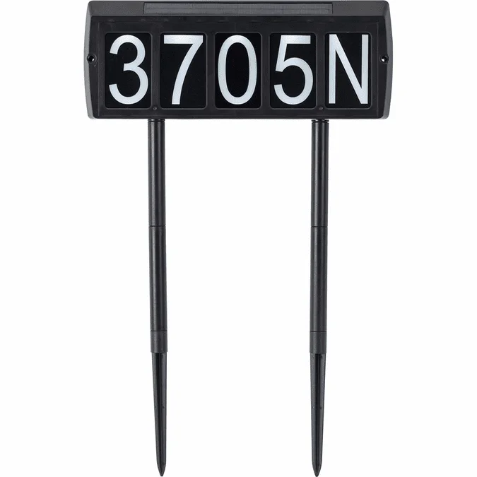 Gama Sonic 80i90081 Contemporary Solar Dual Color LED Address Sign