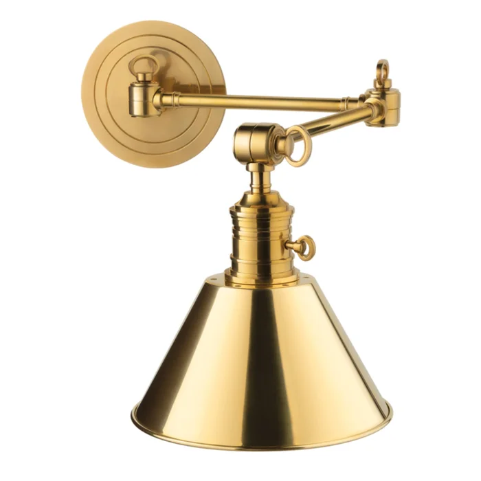 Garden City 1-Light Wall Sconce in Aged Brass 8L x 8W x 11.25H