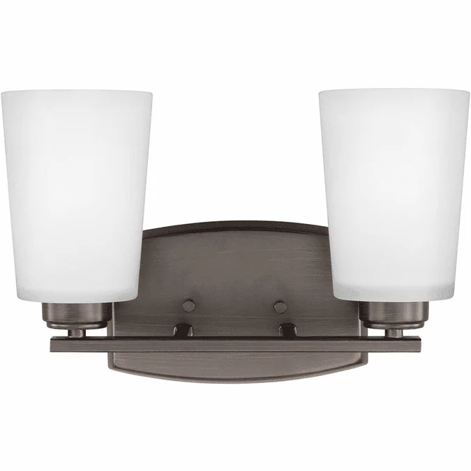 Generation Lighting 4428902EN3-710 Franport Contemporary Burnt Sienna LED 2-Light Bath Lighting Sconce