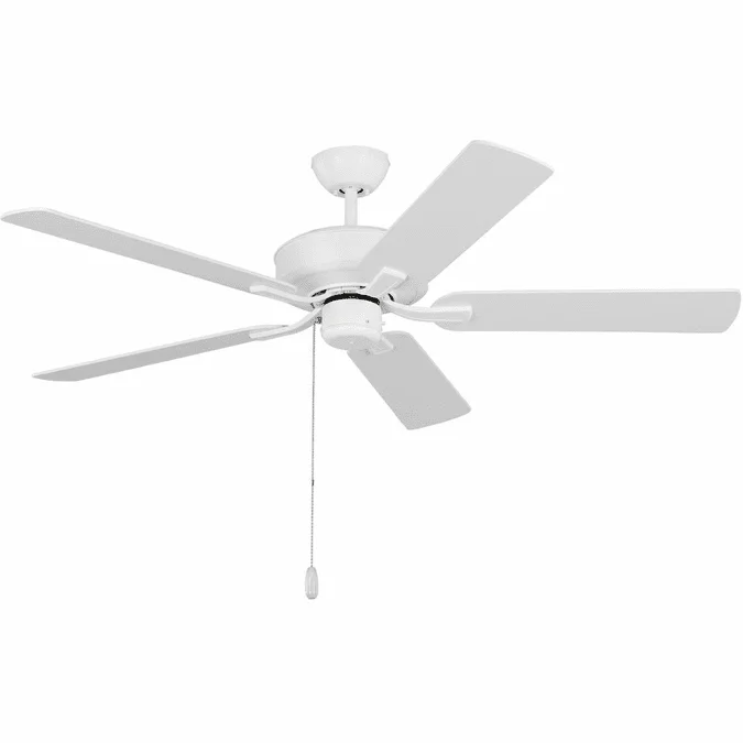 Generation Lighting 5LD52RZW Linden Matte White 52″ Home Ceiling Fan
