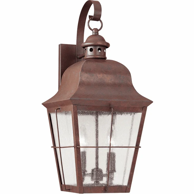 Generation Lighting 8463-44 Chatham Traditional Weathered Copper Exterior 21″ Wall Light Fixture