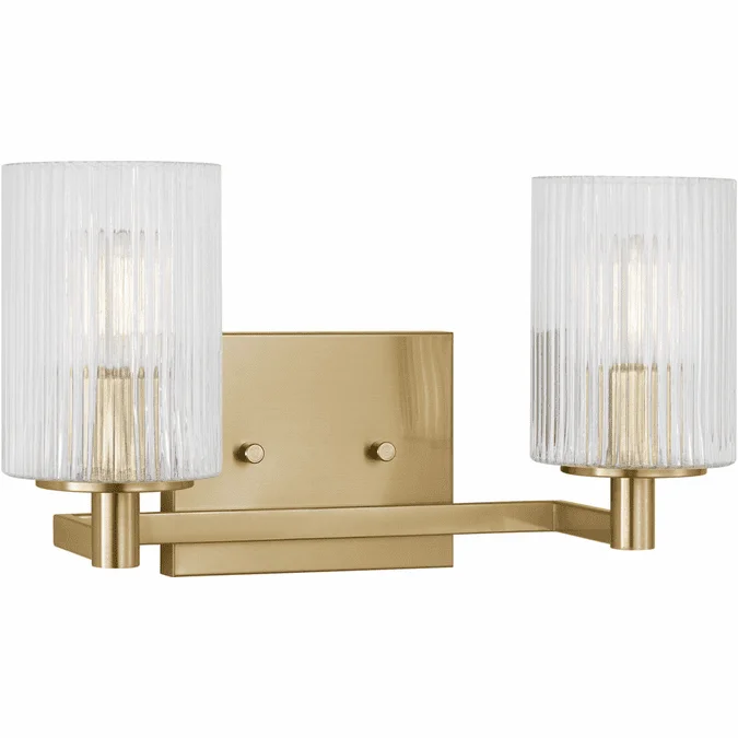 Generation Lighting GLV1042SB Lando Contemporary Satin Bronze 2-Light Lighting For Bathroom