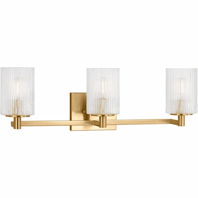 Generation Lighting GLV1043EN/SB Lando Contemporary Satin Bronze 3-Light Bath Lighting Fixture