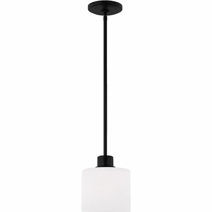 Generation Lighting Lighting 6128801EN3-112 Canfield Midnight Black LED Mini Pendant Lamp
