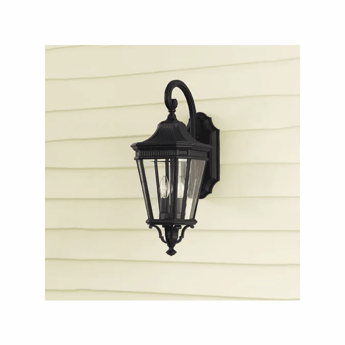 Generation Lighting OL5401BK Cotswold Lane Black Outdoor 9″ Wall Lighting Sconce