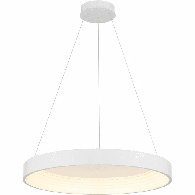 George Kovacs P5555-44B-L Conc Contemporary Matte White LED Drum Pendant Light