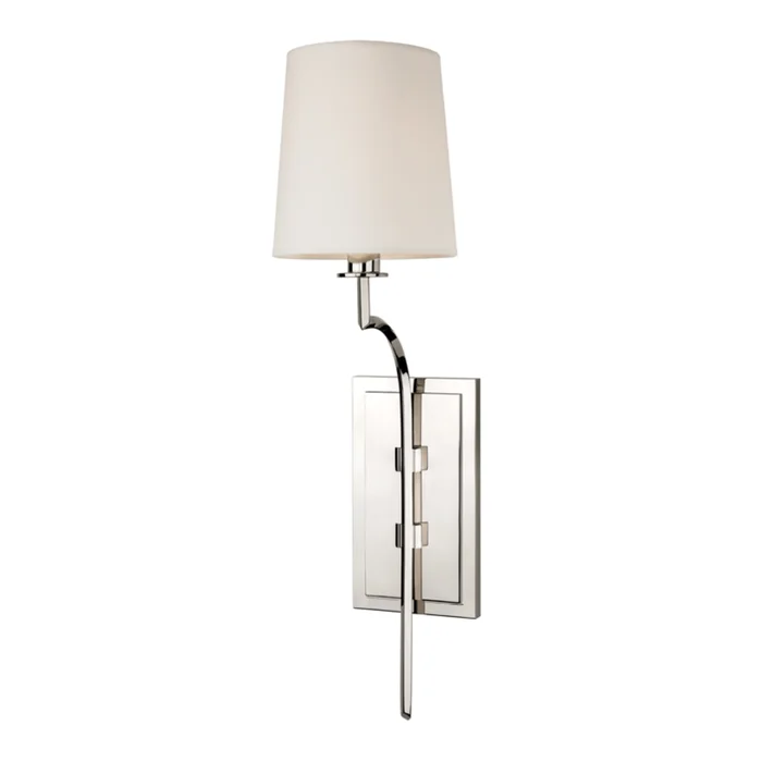 Glenford 1-Light Wall Sconce in Polished Nickel 5.5L x 5.5W x 22H