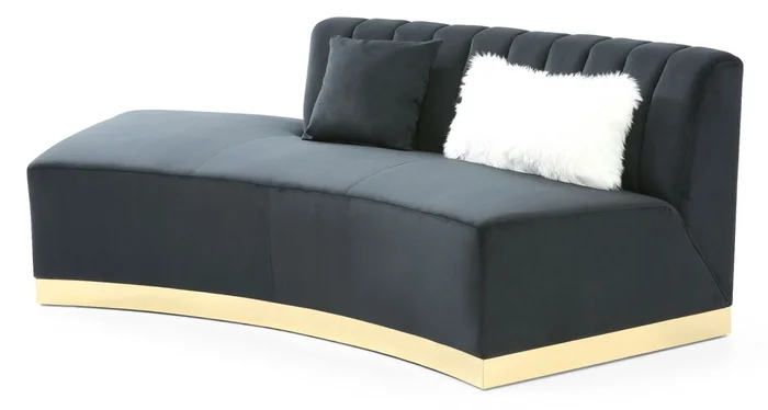 Glory Furniture G0433 Chaise in Black G0433-SCH
