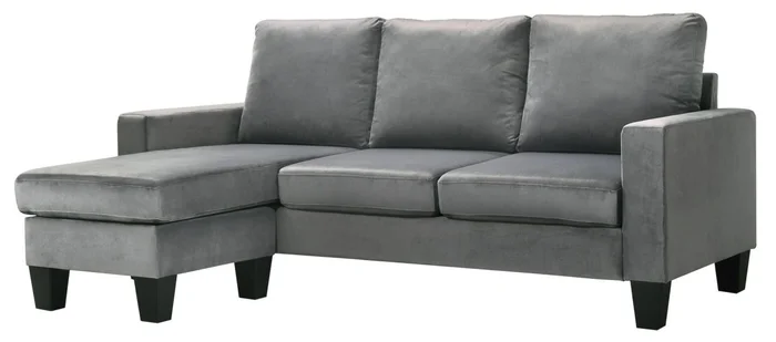 Glory Furniture G0511 Sofa Chaise in Gray G0511-SCH