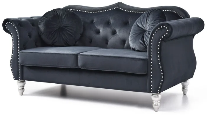 Glory Furniture G0663A Loveseat in Black G0663A-L