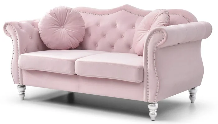 Glory Furniture G0664A Loveseat in Pink G0664A-L