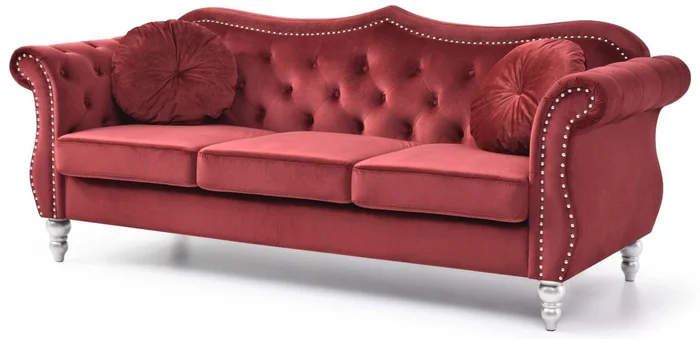 Glory Furniture G0669A Sofa in Burgundy G0669A-S