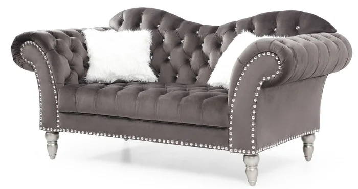 Glory Furniture G0951A Loveseat in Dark Gray G0951A-L