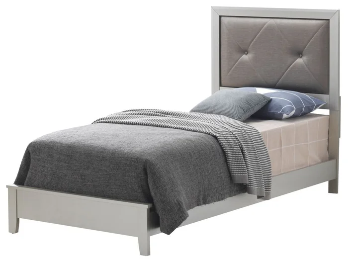 Glory Furniture G1333A Twin Platform Bed in Silver Champagne