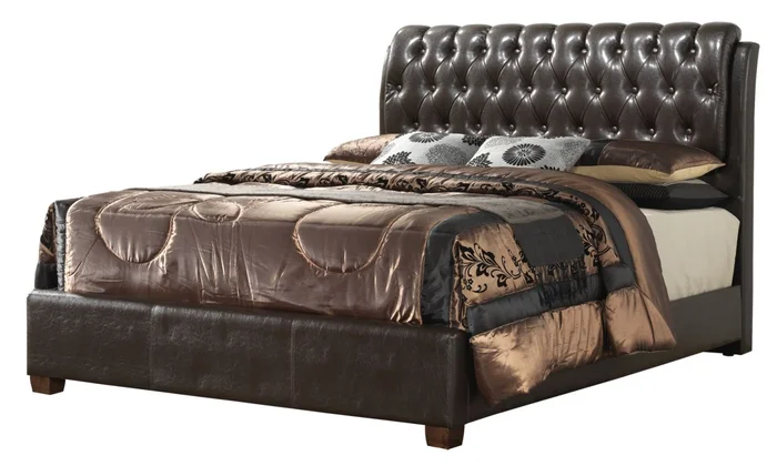 Glory Furniture G1550 Full Upholstered Bed in Cherry G1550C-FB-UP