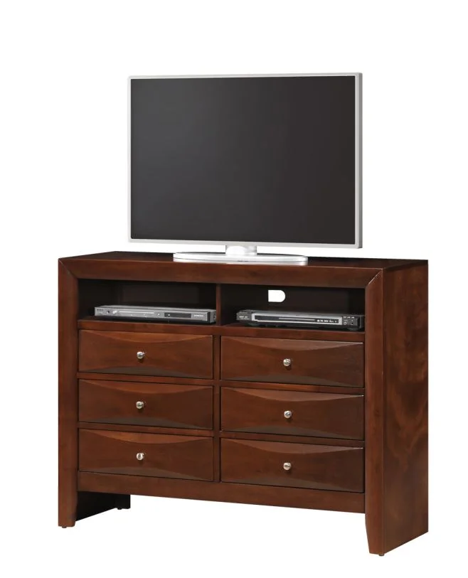 Glory Furniture G1550 TV Chest in Cherry G1550-TV2