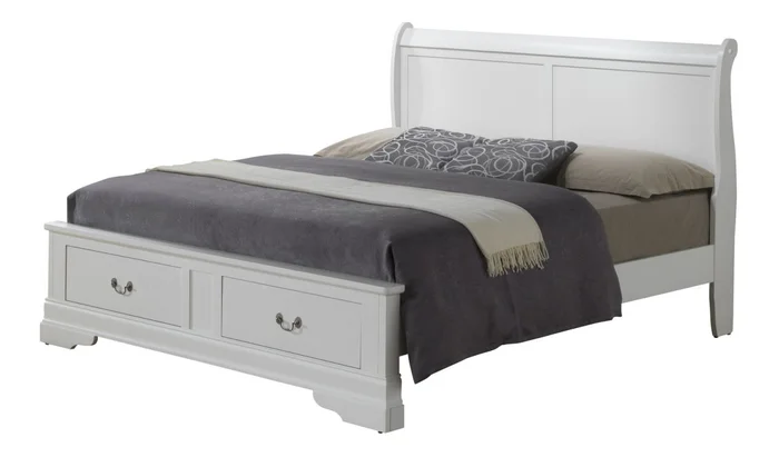 Glory Furniture G3190D Full Low Profile Storage Bed in White G3190D-FSB2