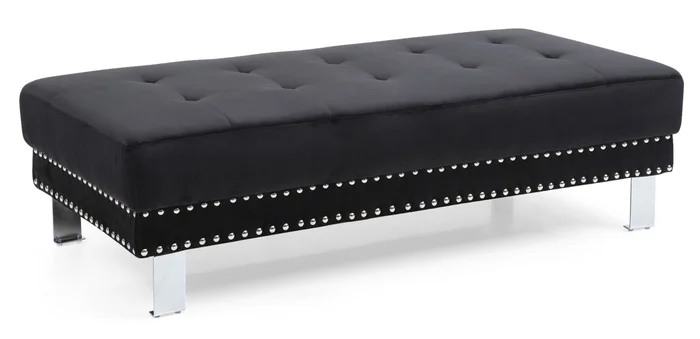 Glory Furniture G372 Ottoman in Black G372-O