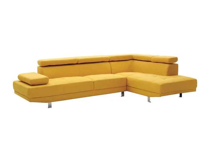 Glory Furniture G446 Sectional in Yellow G446-SC