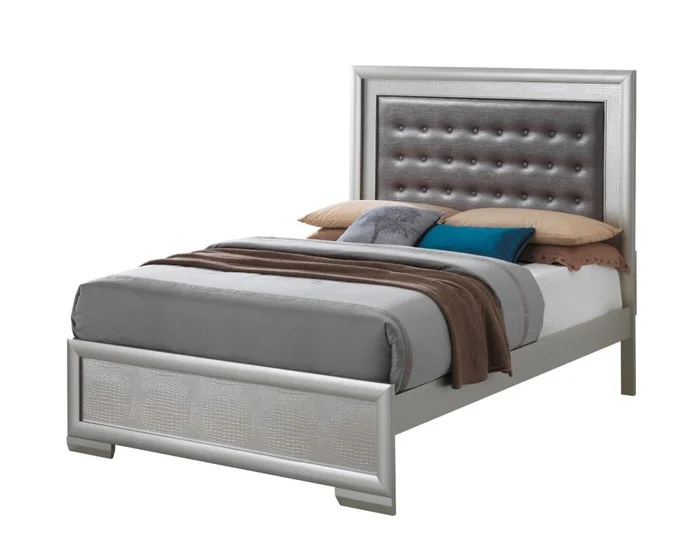 Glory Furniture G5600A Full Platform Bed in Silver Champagne