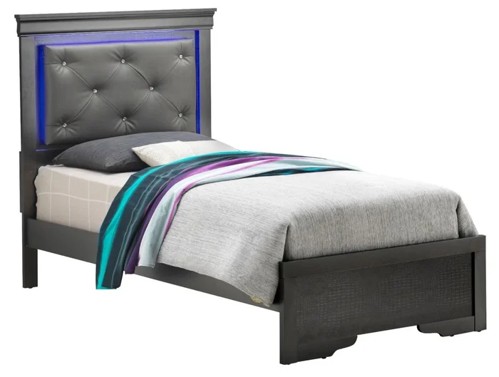 Glory Furniture G6502C Twin Platform Bed in Metalic Black