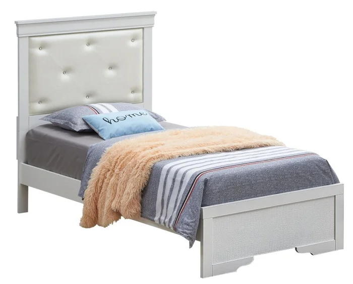 Glory Furniture G6590B Twin Platform Bed in Silver Champagne